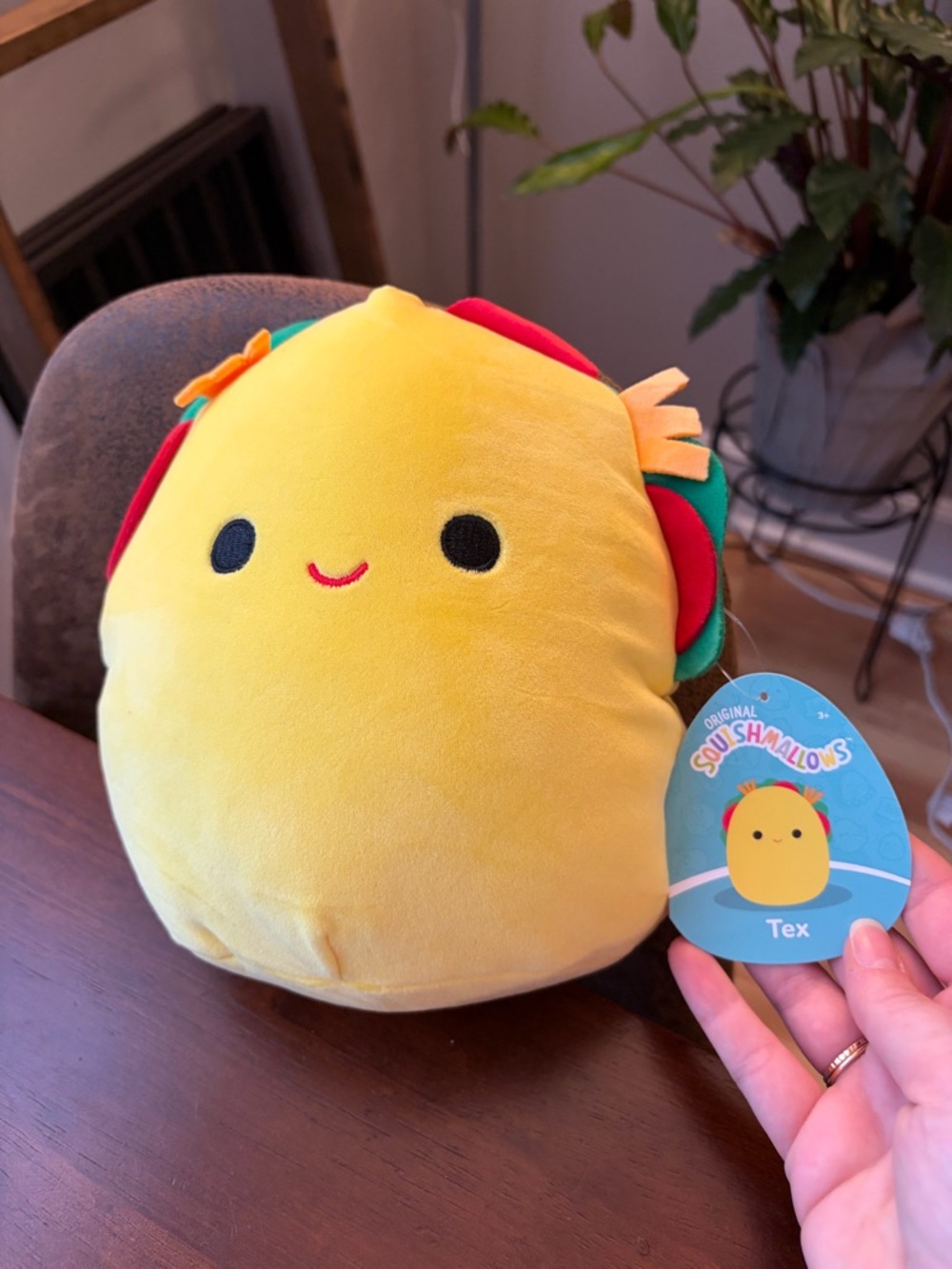 Squishmallows Tex Taco Plush - Yellow with Red & Green Accents